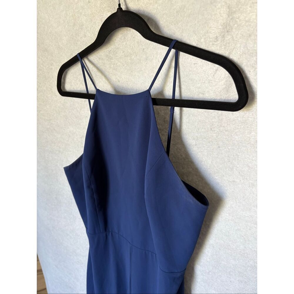 AMANDA UPRICHARD Women’s AVIVA Wide Leg JUMPSUIT Navy Size M Party Wedding Guest - Picture 3 of 9